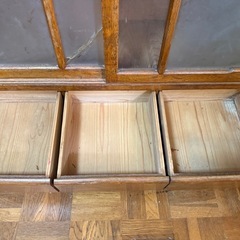 【GO-1072】食器棚 水屋 収納棚 キャビネット 昭和レトロ 古道具の画像