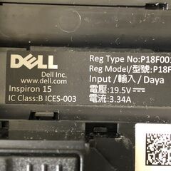 ノートジャンク	Inspiron15　P18F001	DELL	画面われ	HDDなし		4MB×1	WIFI	HDMIの画像