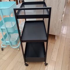 ★リユースのサカイつくば店★TK5905  ワゴンラック ブラック H83×D30×W50 クリーニング済みの画像