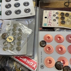 ボタンと糸　手芸材料の画像
