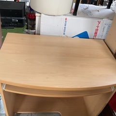 パソコンデスク　ライトブラウン　中古の画像