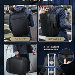 Vulmoon ビジネスリュック 拡張機能 17インチの画像