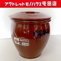 常滑焼 かめ 3号 丸壺 蓋付き 日本製 漬物容器 久松 梅干し...