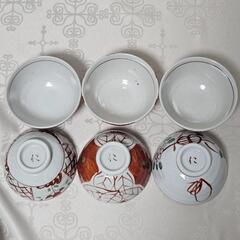 【✨未使用】美濃焼手描き茶碗６客、おしぼり＆トレー12個セットの画像