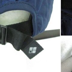 ( M-663 )mont-bell モンベル キャップ 帽子 ナイロン ブルー 青 Lサイズ 中古の画像