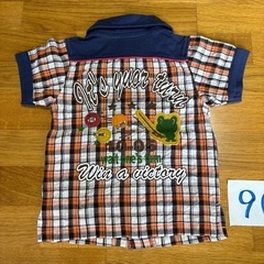セット購入限定　A.F.CLUB 90 半袖シャツ　チェック　カエル柄の画像