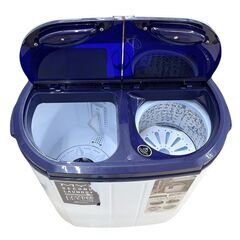 【ドリーム池田店】★ジモティ割対象品★シーシーピー　3.5kg　二層式洗濯機　ホワイト×ブルー　TOM-05H　2024年製　IKX-176の画像