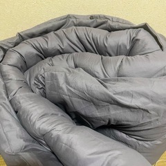 【ダブル】掛け布団 冬用 洗える ピーチスキン加工 充填量1.9kg (190x210 ダークグレー）の画像