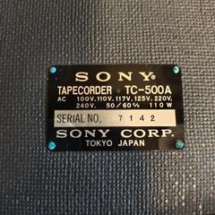 SONY TAPECORDER
AC
TC-500Aの画像