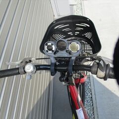 E378★14800円★整備済み 中古子供自転車 ブリヂストン　クロスファイヤー【24インチ　赤 】の画像