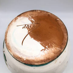 ss7629 イタリア製 花瓶 高さ35cm 陶器 ヴィンテージ ハンドメイト 絵付け イタリー製 ITALY製 焼き物 花器 アンティーク 花瓶 中古の画像