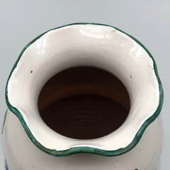 ss7629 イタリア製 花瓶 高さ35cm 陶器 ヴィンテージ ハンドメイト 絵付け イタリー製 ITALY製 焼き物 花器 アンティーク 花瓶 中古の画像