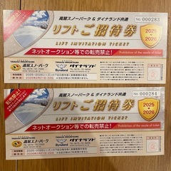 高鷲スノーパーク&ダイナランド共通リフトご優待券の画像