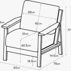 無印良品★木製フレーム ウレタンポケットコイル1シーター MUJI 83435837 一人掛け 椅子 家具 美品の画像