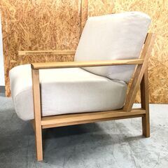 無印良品★木製フレーム ウレタンポケットコイル1シーター MUJI 83435837 一人掛け 椅子 家具 美品の画像
