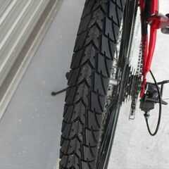 E385★17800円★整備済み 中古子供自転車 ブリヂストン　クロスファイヤー【24インチ　赤 】の画像