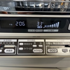 サンポット 床暖内蔵 煙突式 石油ストーブ UFH-7711URC R カベック 2019年製 稼働確認済 木造20畳 コンクリ32畳 中古品 ③の画像