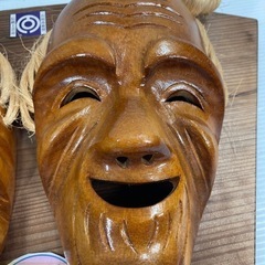 アンガマの面 置物 伝統工芸品 田場由盛作の画像