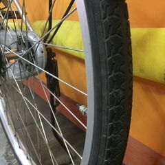 《レンタサイクル店使用　自転車整備士整備済み！》NO184　中古車　26インチ　シティサイクル 　シルバーの画像