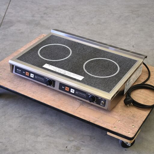 【ヤ取終了8/9】≪zyt2333ジ≫ SANYO/サンヨー 業務用 卓上IHコンロ TIC-C2202 2002年製 2口 幅60cm 単相200V 簡易動作確認済 現状品 中古厨房機器/宮城県仙台市 70711-03