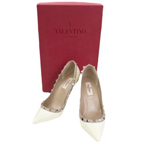 ドリーム池田店】ヴァレンティノ エナメル・ロックスタッズ・パンプス