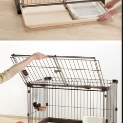 リッチェル サークル ケージ 90x60cm 高さ60cm 犬小屋 ペットサークル ペットケージ ゲージ 犬サークル 犬ケージ もっとお掃除簡単サークル 90-60 屋根面別売り 本体のみ Richellの画像