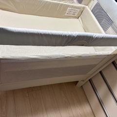Aprica(アップリカ) ベビーベッド ココネルエアー AB 0か月から2歳頃まで ミニ コンパクト 折りたたみ ベビーサークル (ホワイトグレー) の画像