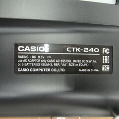 CASIO　カシオ　電子キーボード　カシオトーン　CTK-240　2024年製【モノ市場安城店】125の画像