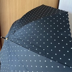 日傘　黒　小花柄の画像