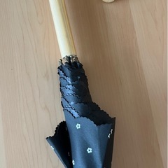 日傘　黒　小花柄の画像