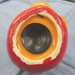 当時物 くまのプーさん貯金箱 陶器製 顔型貯金箱 高10㎝ インテリア 置物 西岡店の画像