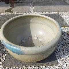 中古陶器製　水鉢、メダカ鉢の画像