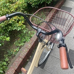 🔵中古車🔵 後タイヤ新品✨　26インチ　ママチャリ　ファッションサイクル　中古自転車　点検調整永久無料✨　整備済み　西宮市の画像