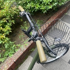 🔵中古車🔵 折畳自転車　前後タイヤ新品✨　20インチ　便利なかご付き✨　中古自転車　点検調整永久無料✨　整備済み　西宮市の画像