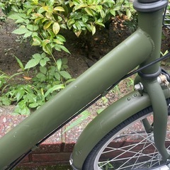 🔵中古車🔵 折畳自転車　前後タイヤ新品✨　20インチ　便利なかご付き✨　中古自転車　点検調整永久無料✨　整備済み　西宮市の画像