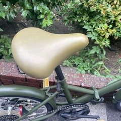 🔵中古車🔵 折畳自転車　前後タイヤ新品✨　20インチ　便利なかご付き✨　中古自転車　点検調整永久無料✨　整備済み　西宮市の画像