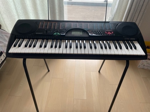 電子ピアノ　CASIO CTK-495 A  電源ケーブル付き　動作確認済み 電子ピアノ CASIO CTK-495 A 電源ケーブル付き 動作確認済み