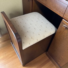 椅子付きドレッサー（鏡取り外し可）の画像