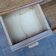 レトロ 鏡台 ドレッサー ラタン 木製の画像