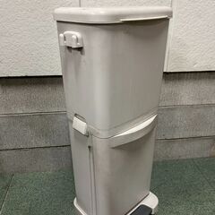 アスベル 2段 ゴミ箱 40L（20L×2） ペダル ペールボックス 幅35cm×奥行30cm×高さ83cmの画像