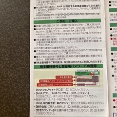 ANA株主優待券3枚の画像