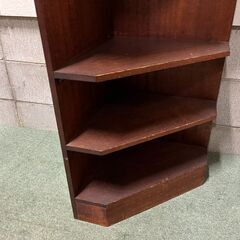 木製 5段 飾り棚 サイド コーナー 収納棚 本棚 幅40cm×奥行40cm×高さ121cmの画像