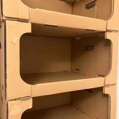 【大阪市北区】アスクル　レンゴー スタッキング収納箱 ダンボール 大　の画像