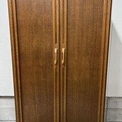 起立木工 木製 ワードローブ 天然木（ナラ材） 大型 洋タンス ...