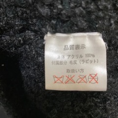 ラビット毛　ニット帽の画像