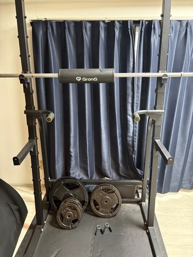 WASAI マルチジム 懸垂　ハーフラック　パワーラック　プレートバーベルセット