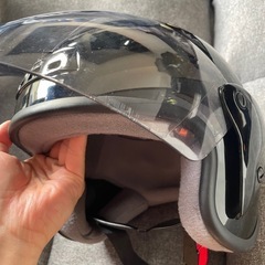 バイクヘルメット　ジェットヘルメット　シールド付きの画像