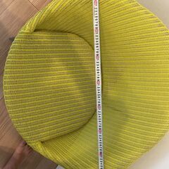 【値下げ！】ラタン風チェア（ライムイエロー／幅80cm）おしゃれの画像