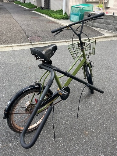 20インチ大人用自転車 サーフボードキャリア付き