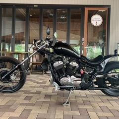 予備車検付き！HONDA STEED400 カスタム　チョッパー　セパハン　キャブレターOH エンジン良好　　ファンネル仕様　社外マフラーの画像